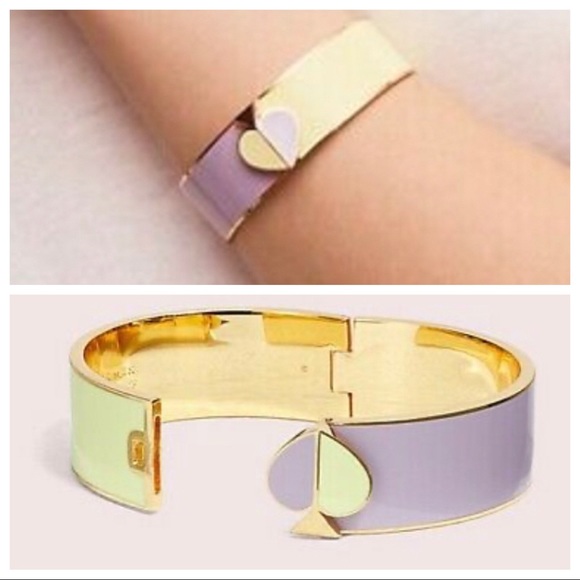 KATE SPADE Heritage Lilac Yellow Spade Bracelet - Picture 2 of 2